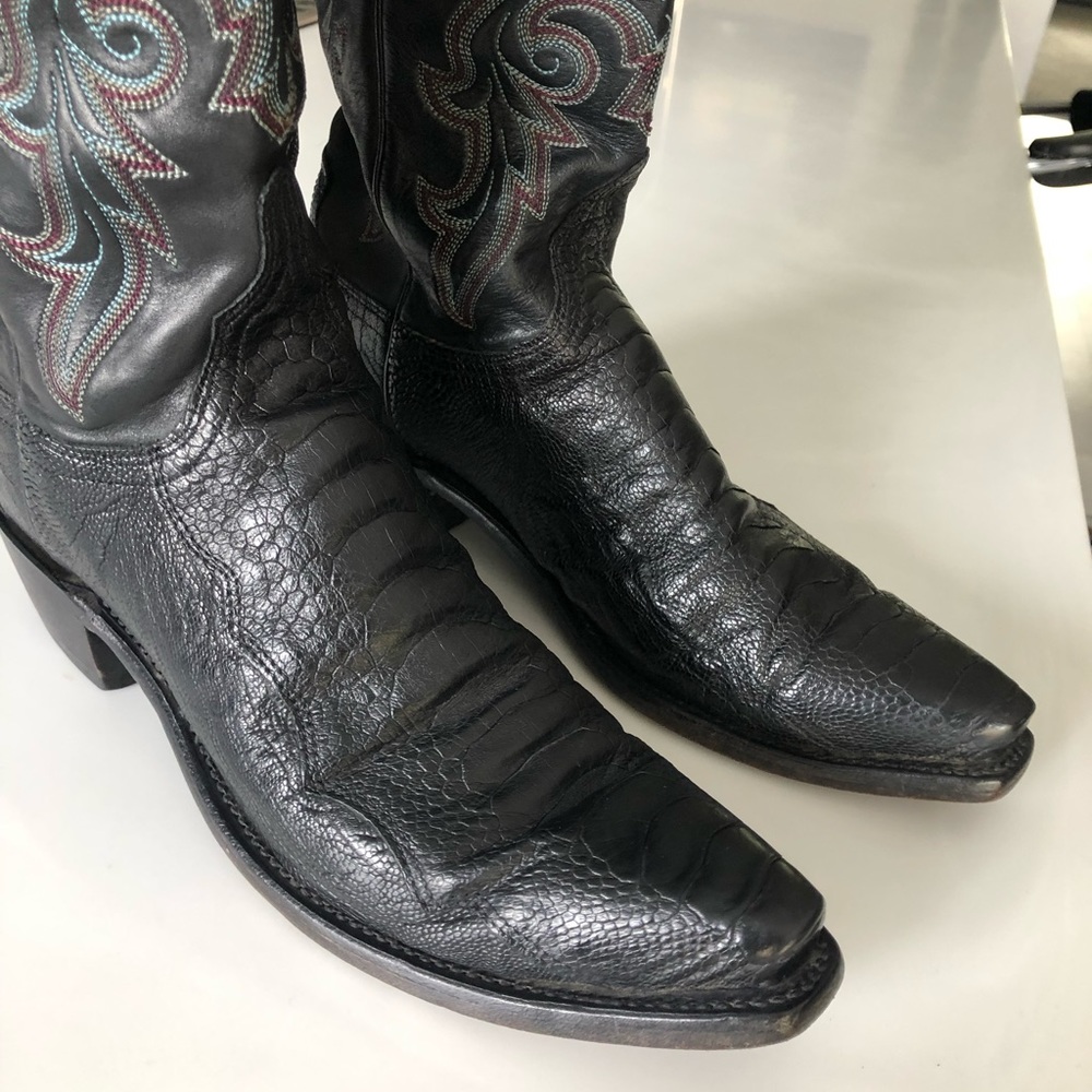 Lucchese women’s ostrich cowboy boots